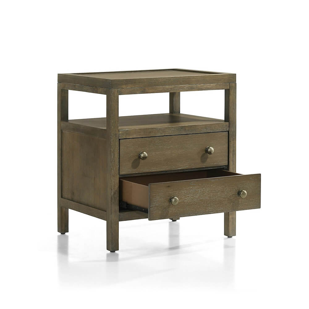 Herman Platform Bed in Light Natural Walnut