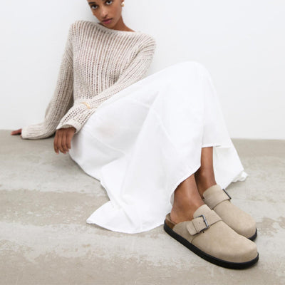 Canvas half-moon shoulder bag